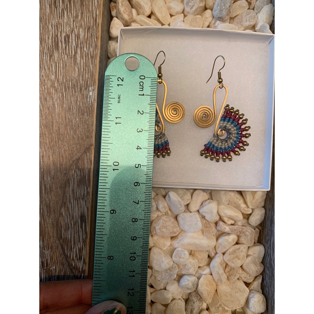 Thai Macrame Earrings - Picture 5 of 5